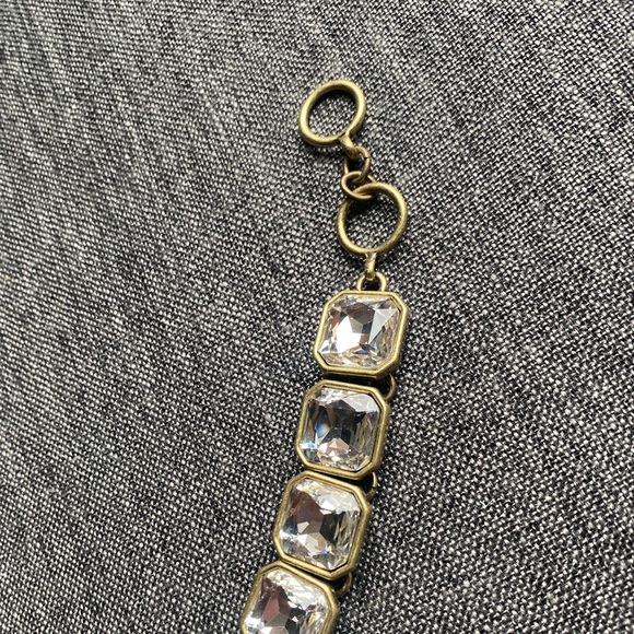 Chloe & Isabell bracelet in gold tones and clear rhinestones with toggle clasp. - Picture 3 of 9